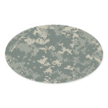 Army ACU Camouflage Oval Sticker