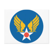 Army Air Corps Shield Post Card