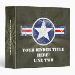 Army Air Corps Vintage 3 Ring Binder