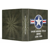 Army Air Corps Vintage 3 Ring Binder