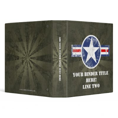 Army Air Corps Vintage 3 Ring Binder by cutencomfy