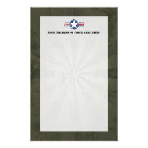 Army Air Corps Vintage Personalized Stationery