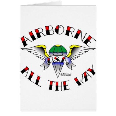 Army Airborne Old Skool Tattoo Cards by WhiteTiger_LLC
