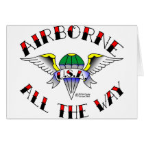 Army Airborne Old Skool Tattoo Card