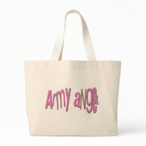 Army Angel Tote bags