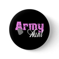 Army Aunt Pinback Button