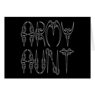Army Aunt Greeting Cards by militaryarmy