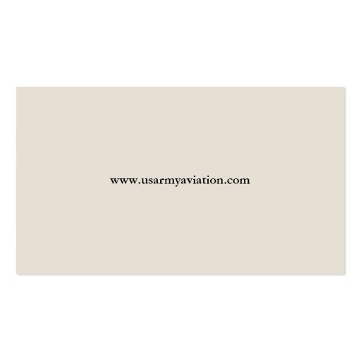 Army Aviation Business Card (back side)