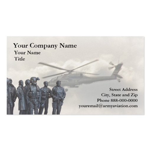 Army Aviation Business Card (front side)