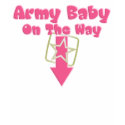 Army Baby On The Way (pink) t-shirts