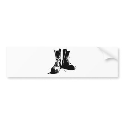 Army Boots Bumper Sticker by HandsomeDevil
