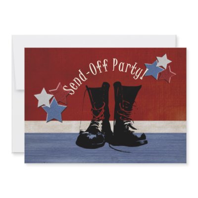 Army Boots Send-Off Party Personalized Invite by cowboyannie