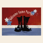 Army Boots Welcome Home Party invitations