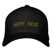Army Brat Cap embroidered hats by MarciaCox Army Brat Cap embroidered hats