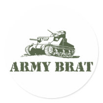 Army Brat Round Sticker