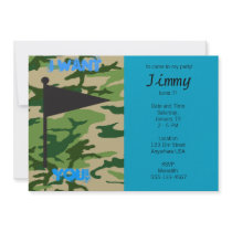 Army Camo Birthday Announcements