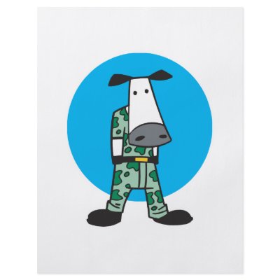 Army Camo Cow Personalized Flyer by doonidesignsanimals