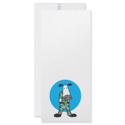 Army Camo Cow Rack Card Template by doonidesignsanimals