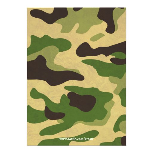 Army Camoflauge Custom Invitation