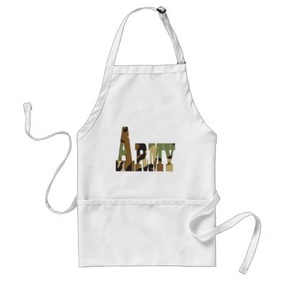 Army camouflage aprons by Something4All