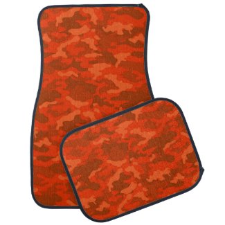 Army Camouflage (Orange Autumn Color) Car Mats Floor Mat
