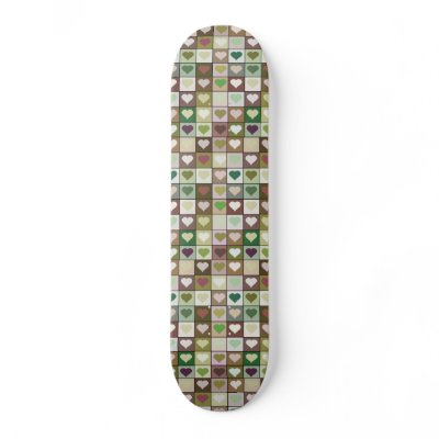 Army Colors Heart design Girls Skateboard by inspirationzstore