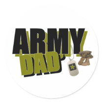 ARMY DAD ROUND STICKERS