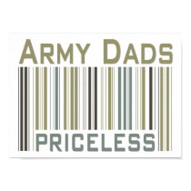 Army Dads Priceless Bar Code posters by TeeShirtsTShirts Army Dads Priceless Bar Code posters