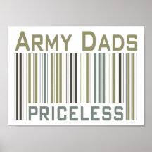 Army Dads Priceless Bar Code Posters