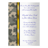 Army Digital Camouflage Wedding Invitation