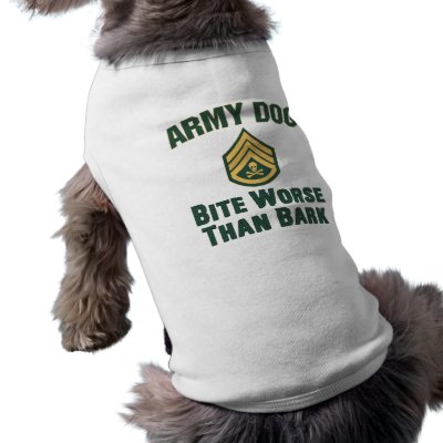 Army Dog, skull and crossbones Doggie T Shirt by maxbloch