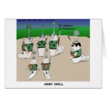 Army Drill Funny Cartoon Gifts Tees & Collectibles cards