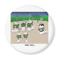 Army Drill Funny Cartoon Gifts Tees & Collectibles Magnets