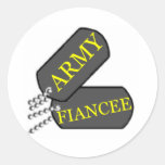 Army Fiancee 2 Round Sticker