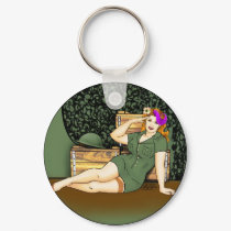 Army Gal Keychain by KarinaDale Army Gal Keychain