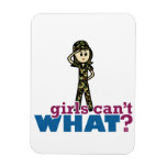 Army Girl Rectangular Magnets