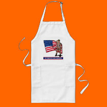 ARMY GIRL WITH FLAG aprons