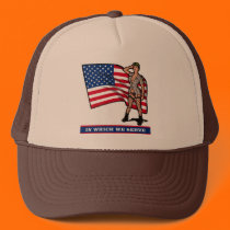 ARMY GIRL WITH FLAG hats