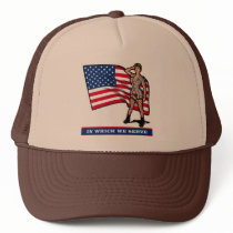 ARMY GIRL WITH FLAG hats