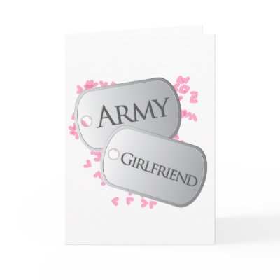 Army Girlfriend Dog Tags Cards by militaryloveshop