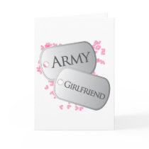 Army Girlfriend Dog Tags Cards