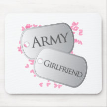 Army Girlfriend Dog Tags Mouse Pad