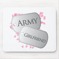 Army Girlfriend Dog Tags Mouse Pad