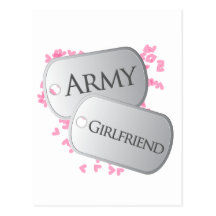 Army Girlfriend Dog Tags Post Cards
