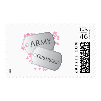 Army Girlfriend Dog Tags Stamps by militaryloveshop