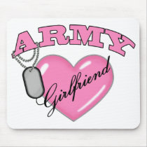 Army Girlfriend Pink Heart N Dog Tag mousepads