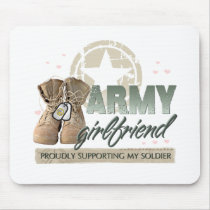 ARMY girlfriend supporting Mouse Pads