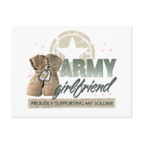 ARMY girlfriend supporting Post Card