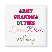ARMY GRANDMA DUTIES MAGNET