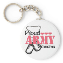 Army Grandma Hearts Key Chains